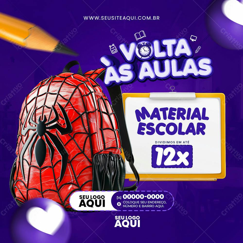 VOLTA ÀS AULAS | MATRÍCULAS ABERTAS | ESCOLA | PSD EDITÁVEL