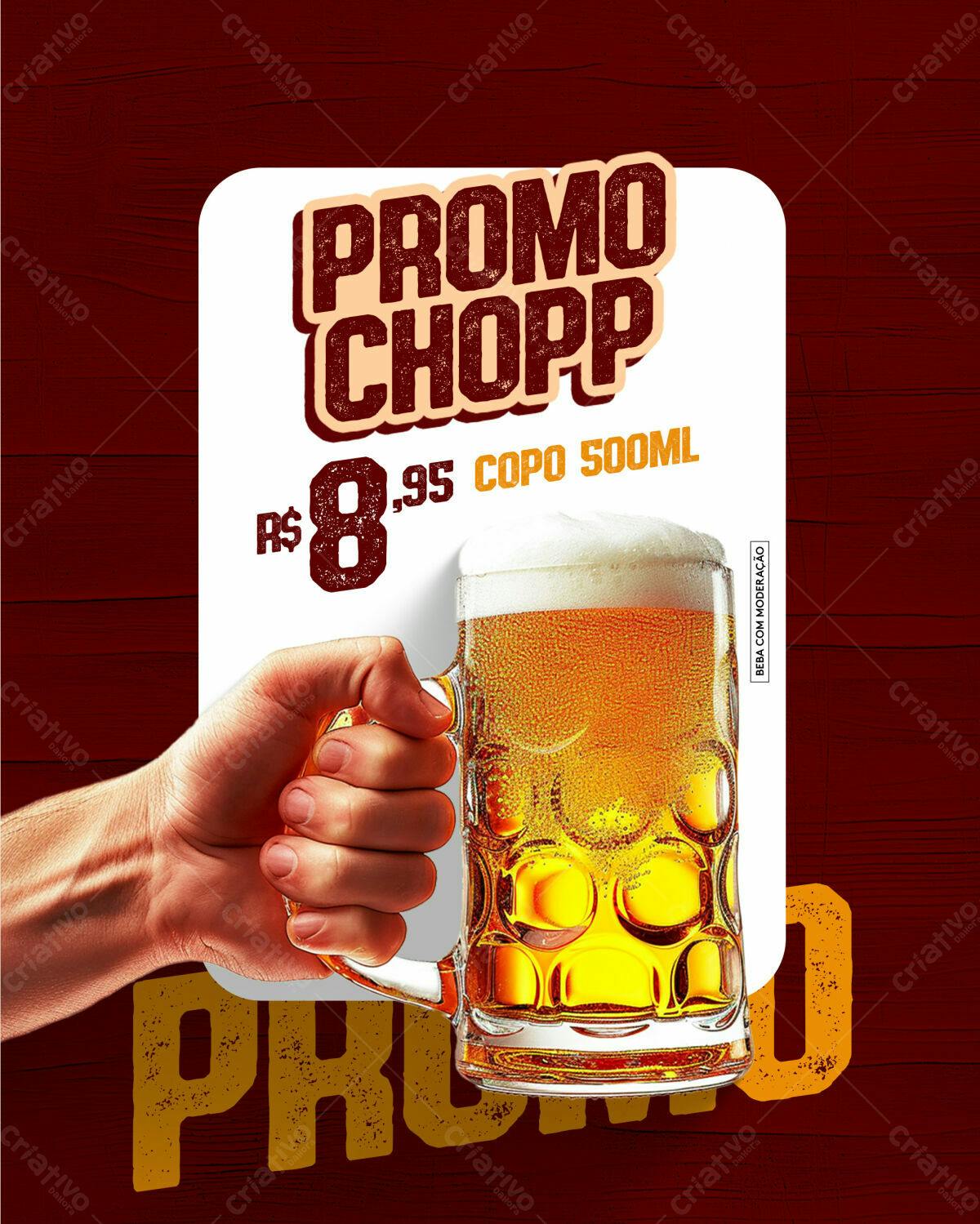 Flyer Promoção Chopp PSD Editável