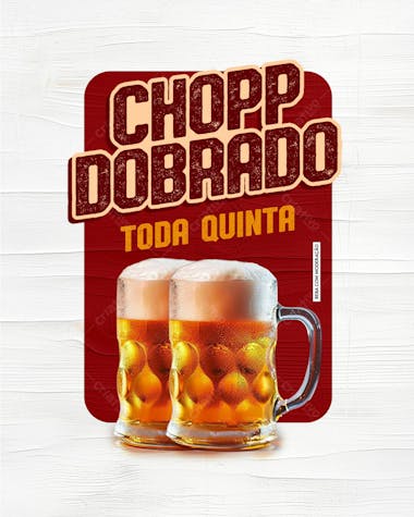 Social media bar e petiscaria chopp dobrado