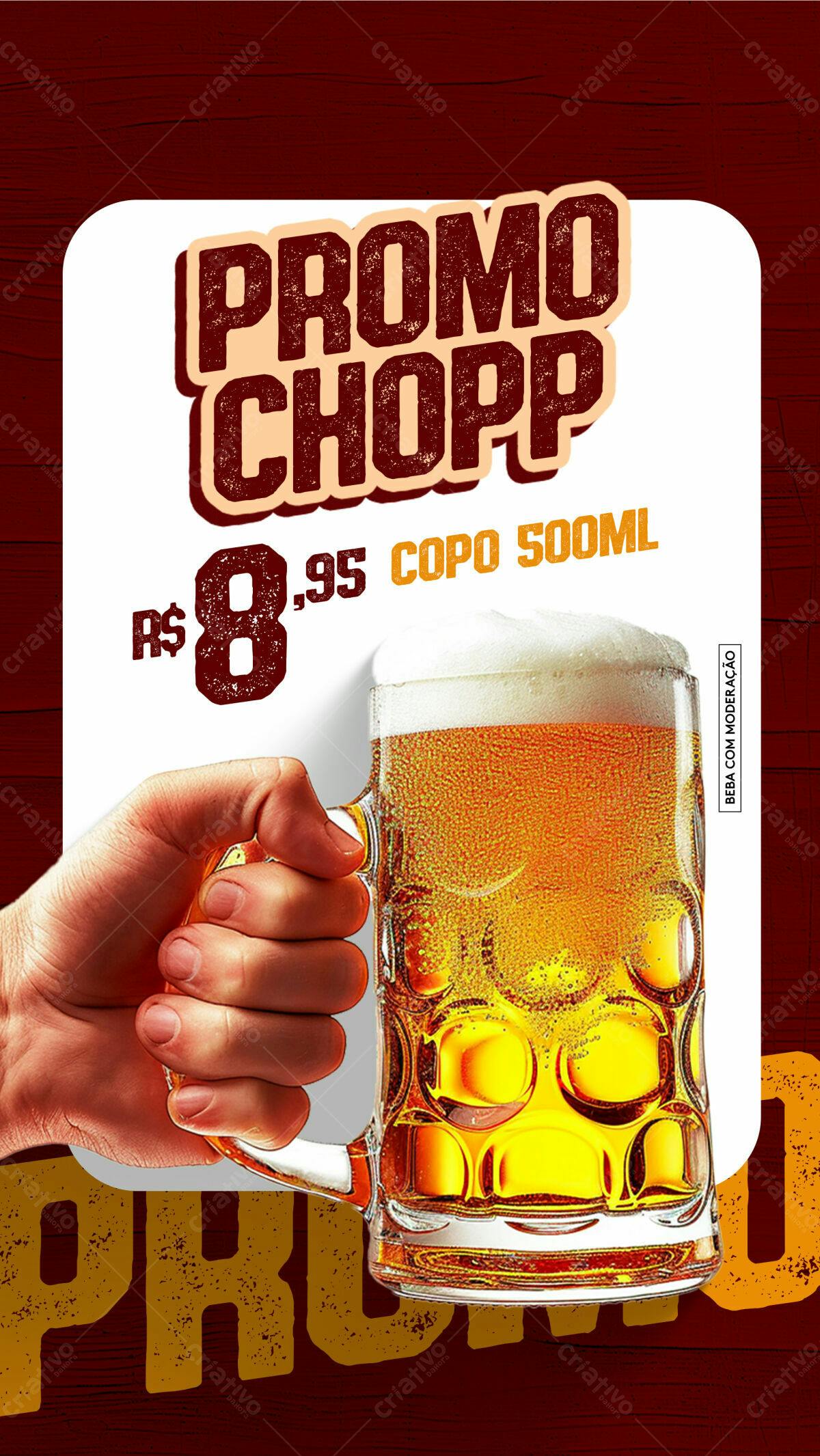 Flyer Promoção Chopp PSD Editável
