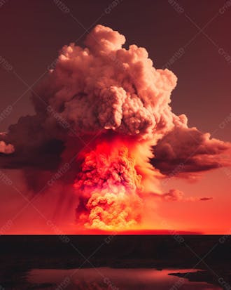 Imagem de fundo de uma explosão de fogo e fumaça 2