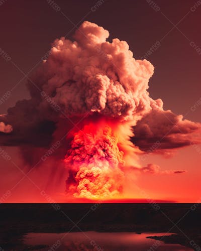 Imagem De Fundo De Uma Explosão De Fogo E Fumaça 2