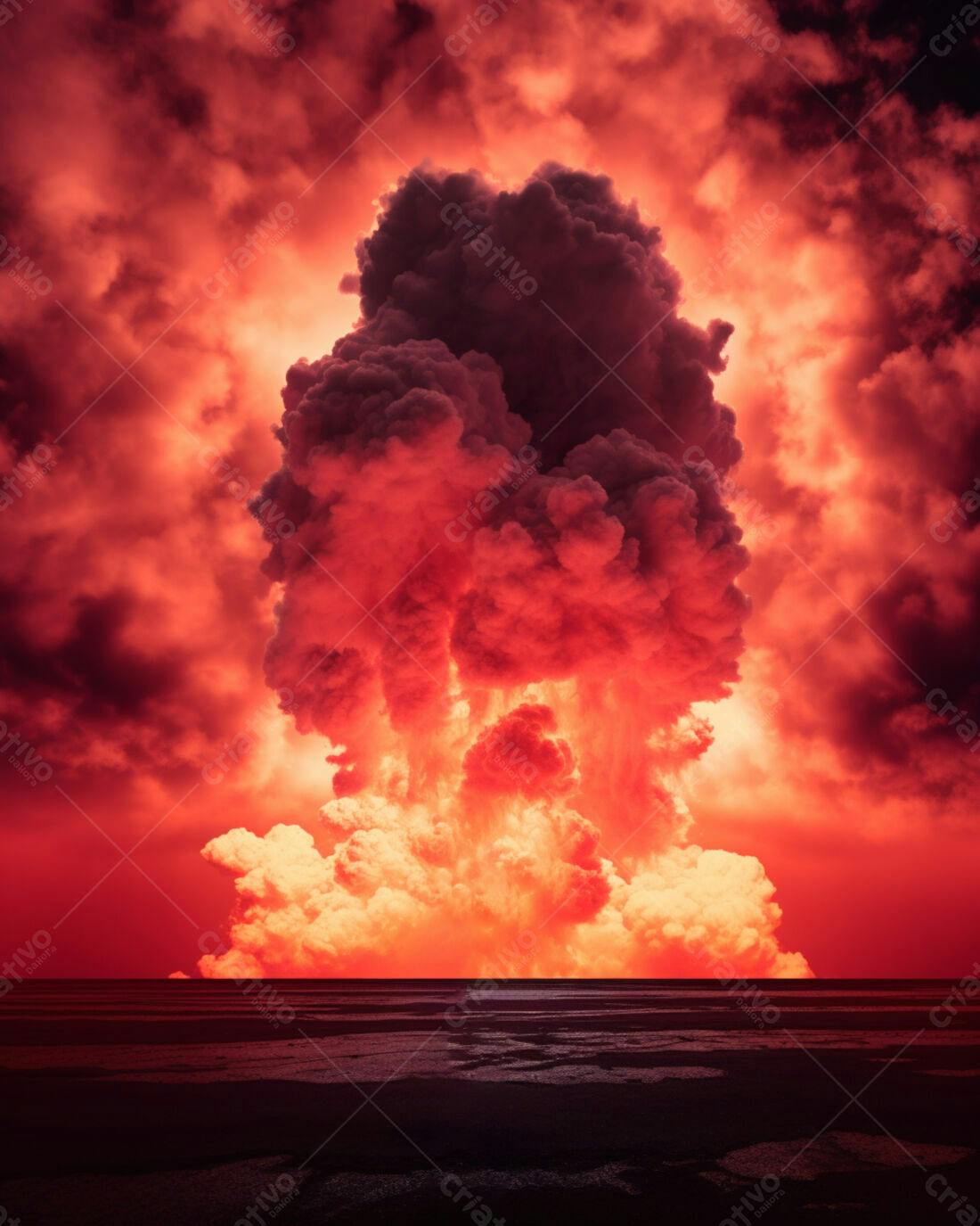 Explosão nuclear sobre o mar vermelho