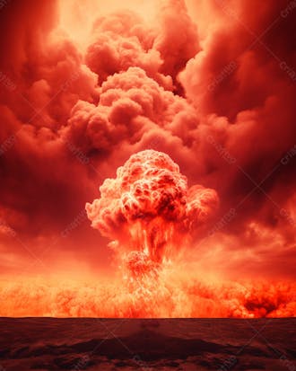 Imagem de fundo de uma explosão de fogo e fumaça 7
