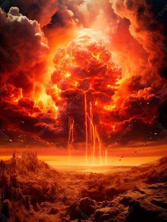 Imagem de fundo de uma explosão de fogo e fumaça 13