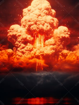 Imagem de fundo de uma explosão de fogo e fumaça 15