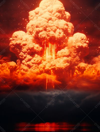 Imagem De Fundo De Uma Explosão De Fogo E Fumaça 15