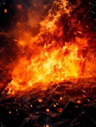 Imagem de fundo de uma explosão de fogo e fumaça 17