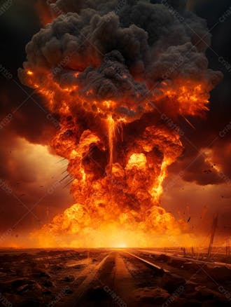 Imagem de fundo de uma explosão de fogo e fumaça 20
