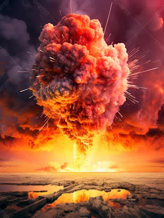 Imagem de fundo de uma explosão de fogo e fumaça 21