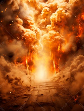 Imagem de fundo de uma explosão de fogo e fumaça 44