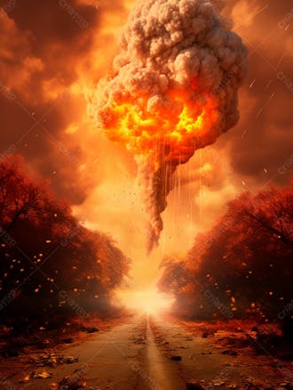 Imagem de fundo de uma explosão de fogo e fumaça 45