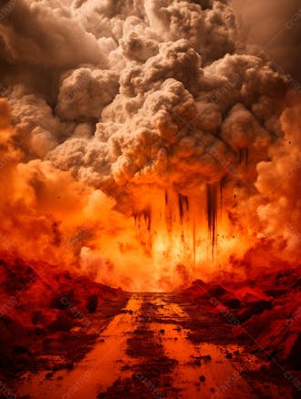 Imagem de fundo de uma explosão de fogo e fumaça 60