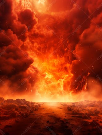 Imagem de fundo de uma explosão de fogo e fumaça 65