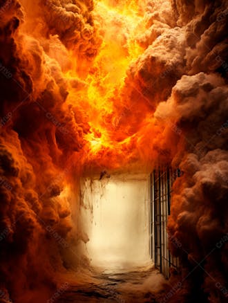Imagem de fundo de uma explosão de fogo e fumaça 72