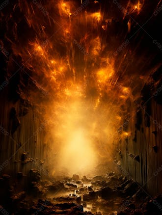 Imagem de fundo de uma explosão de fogo e fumaça 76