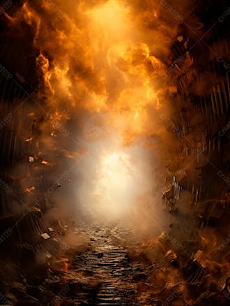 Imagem de fundo de uma explosão de fogo e fumaça 77