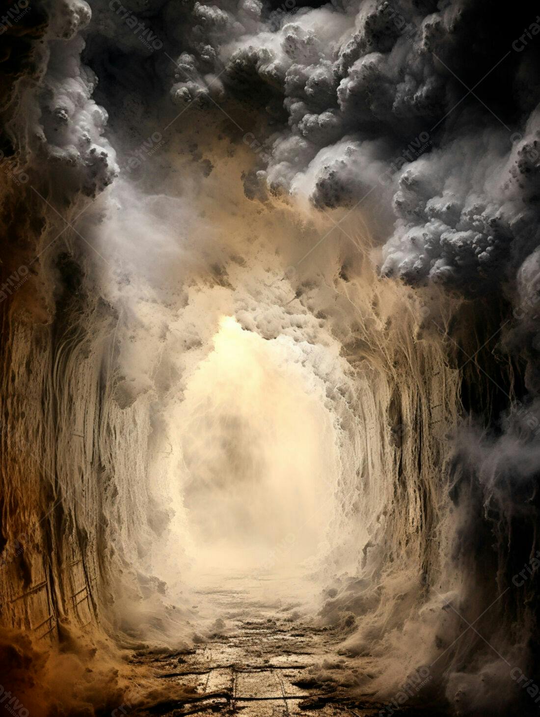 Portal de Nuvens Sombrias e Luz
