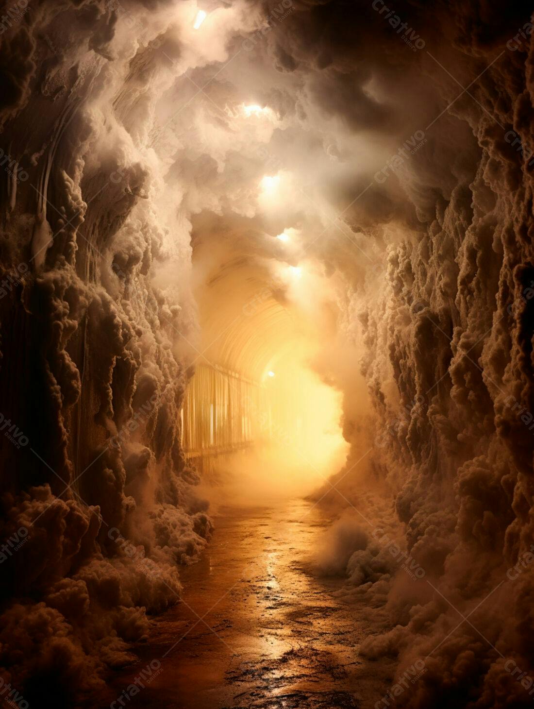 Túnel Encoberto por Neve e Gelo