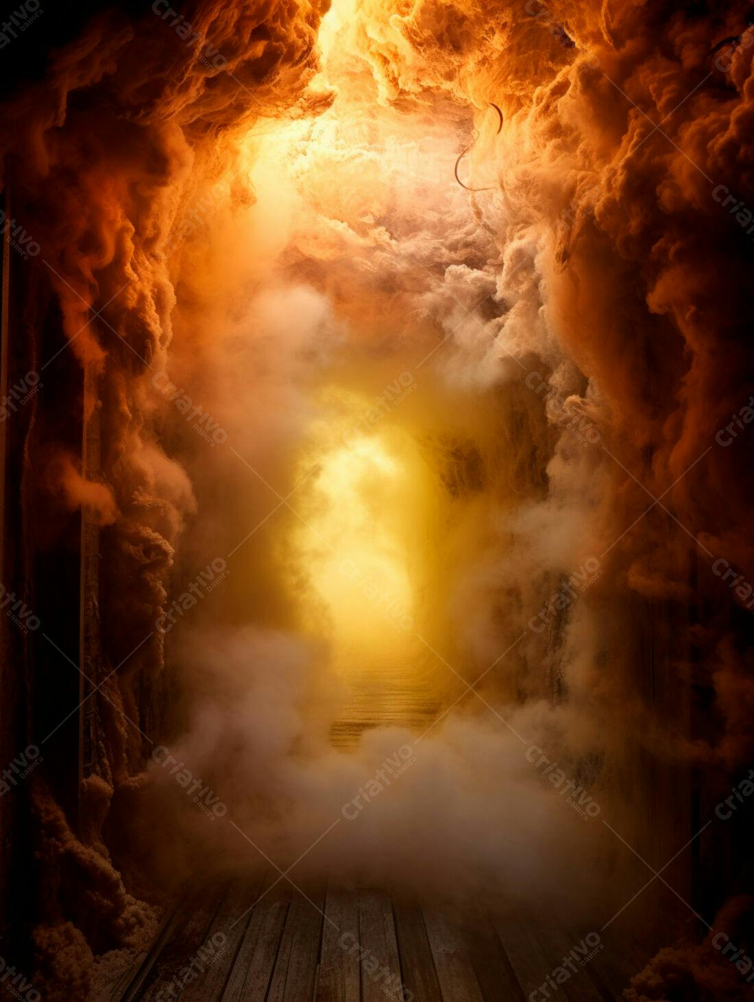 Passagem Nebulosa Laranja e Amarela