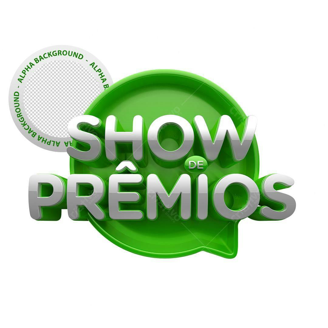 Selo 3D premiação verde e prata balão