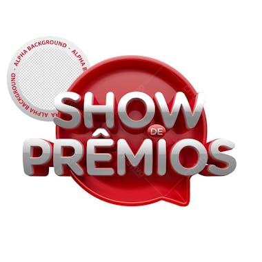 Selo 3d show de prêmios png