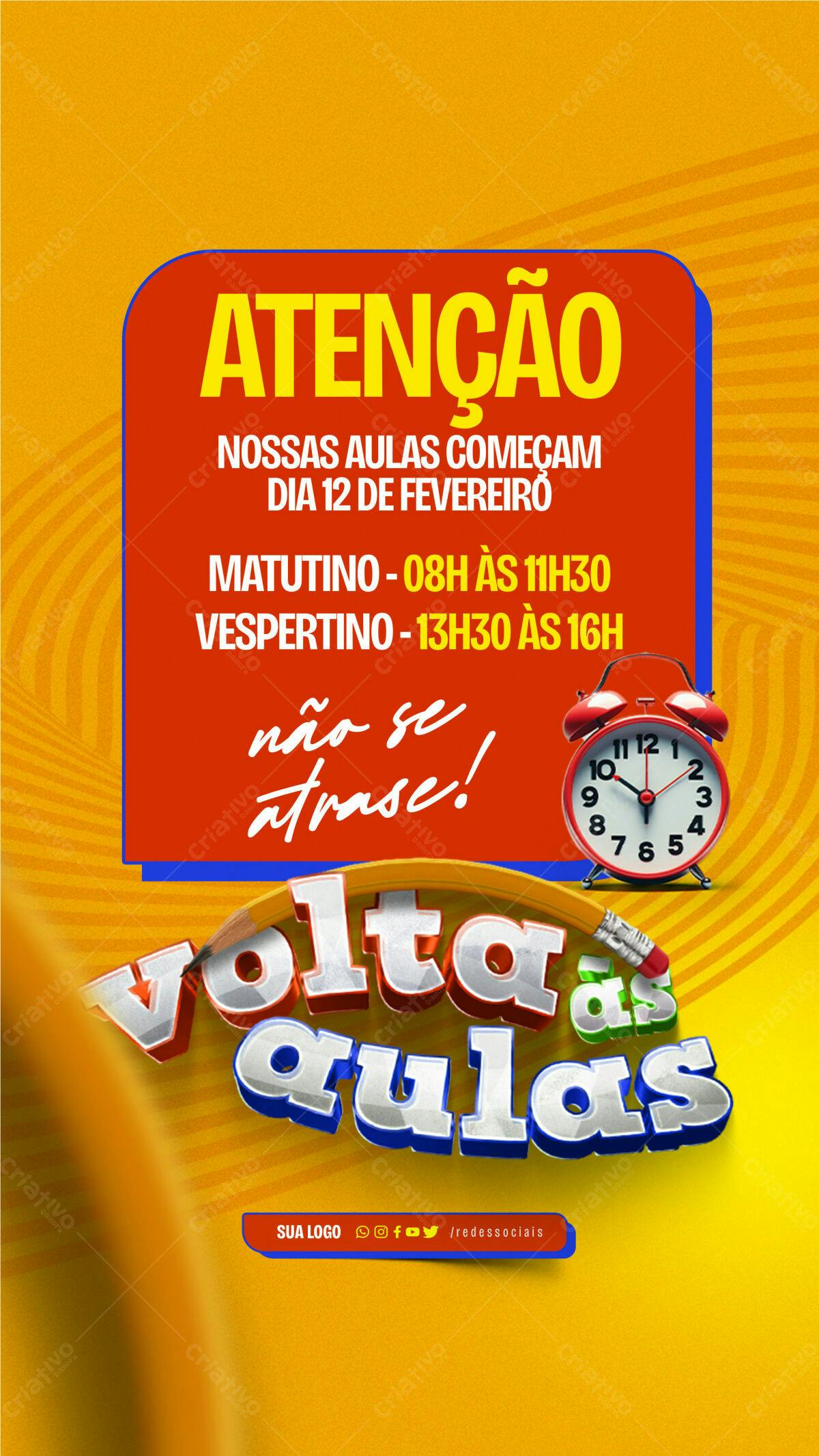 Flyer Volta às Aulas PSD Editável