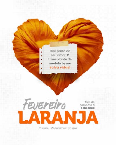 FEVEREIRO LARANJA MÊS DE COMBATE À LEUCEMIA  -  SOCIAL MEDIA
