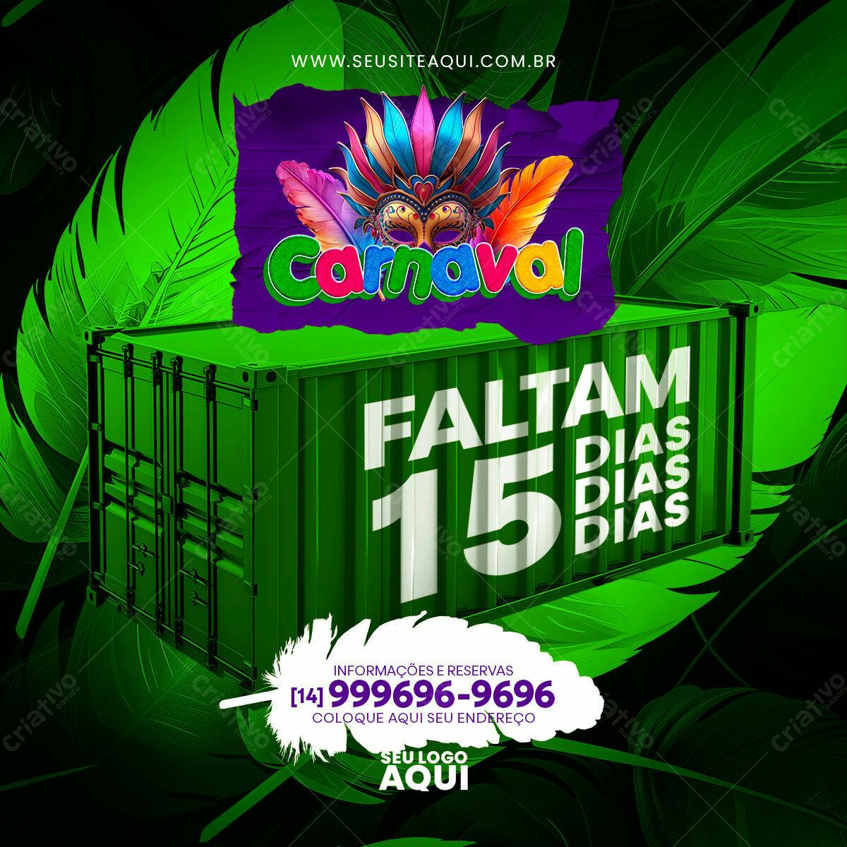 Flyer para Carnaval PSD Editável
