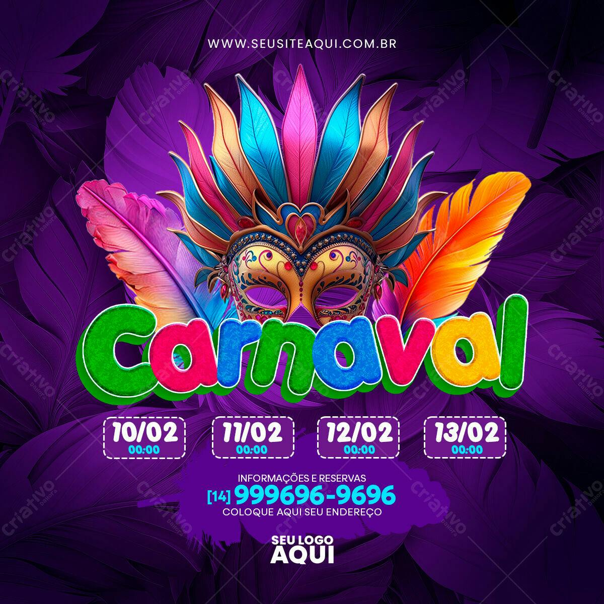 Flyer Carnaval PSD Editável