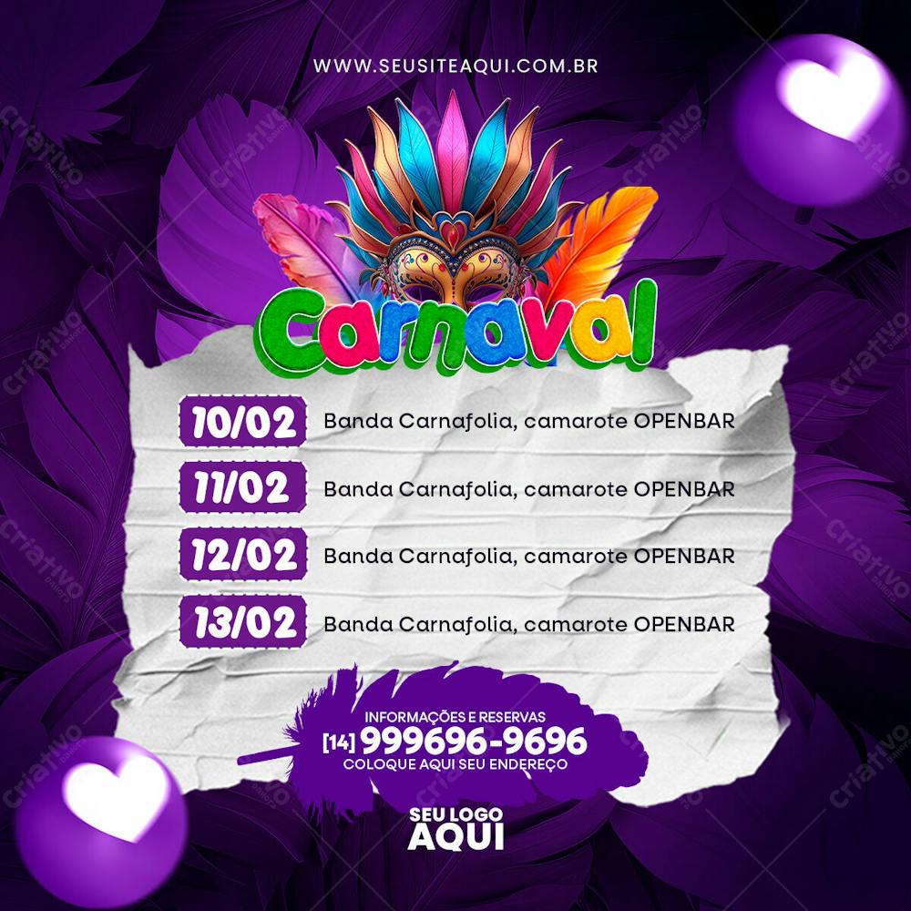 CARNAVAL | CARNIVAL | FESTA | PSD EDITÁVEL