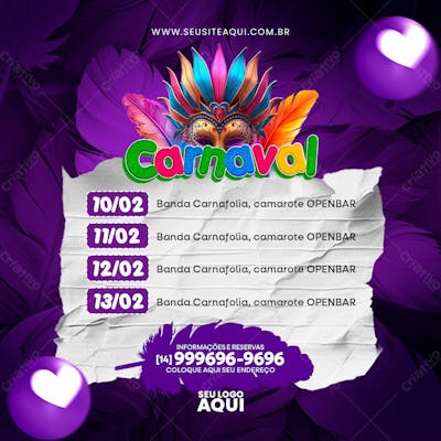 CARNAVAL | CARNIVAL | FESTA | PSD EDITÁVEL