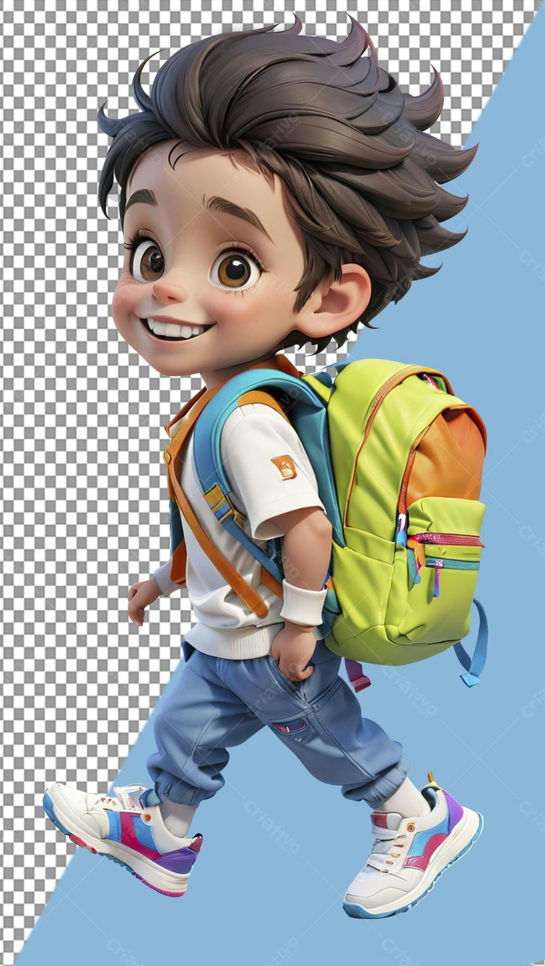 Icone Criança voltando a escola PNG com fundo transparente