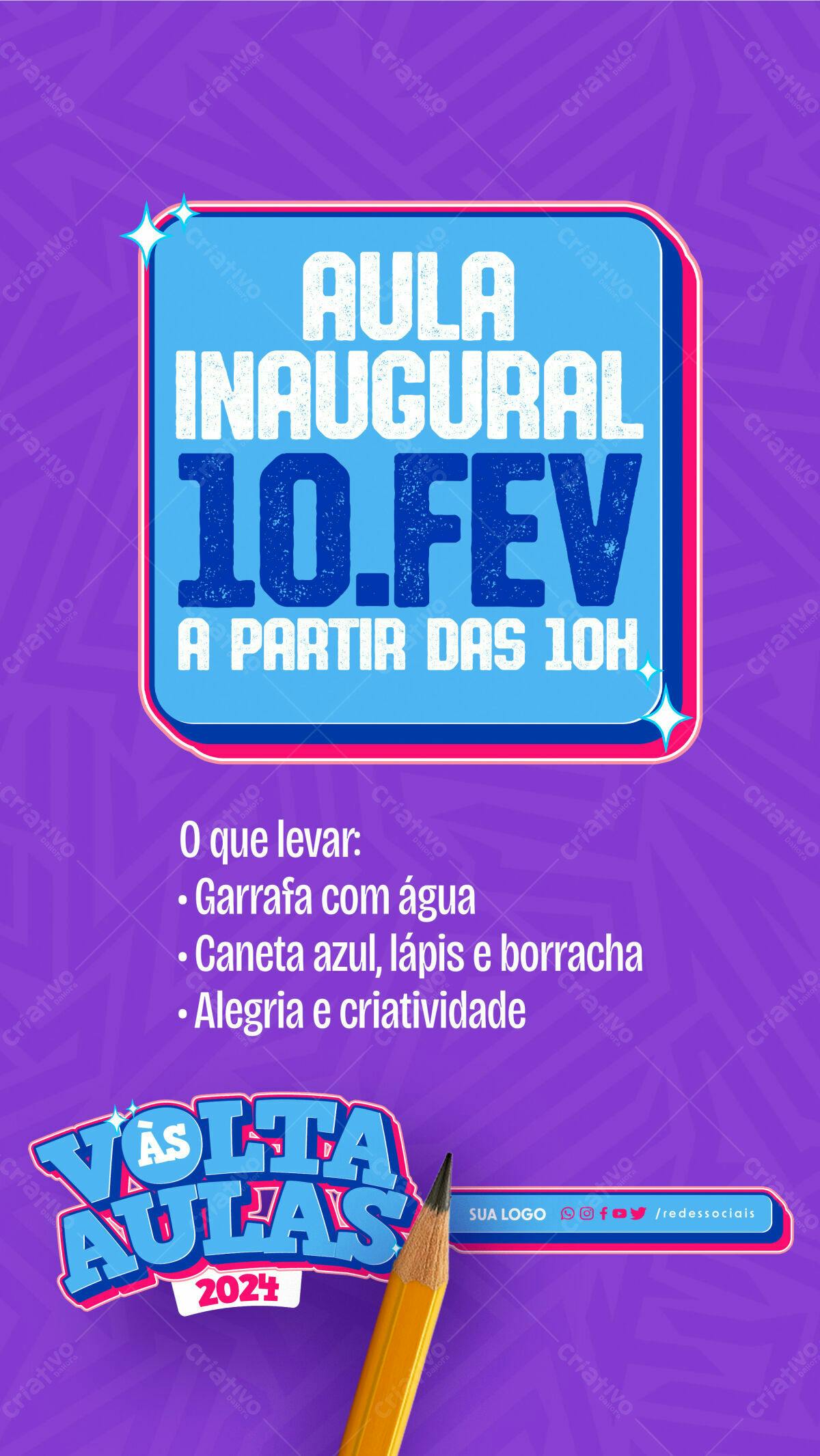 Flyer Volta às Aulas PSD Editável