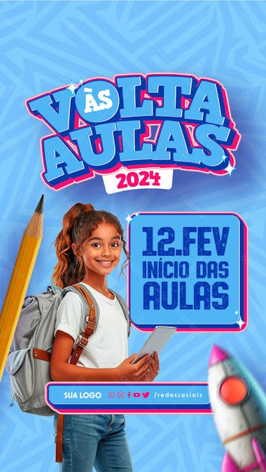 Story volta as aulas 2024 12 de fevereiro início das aulas