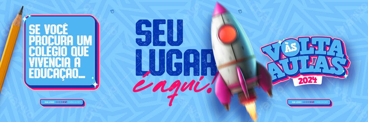 Banner Volta às Aulas 2024 PSD Editável