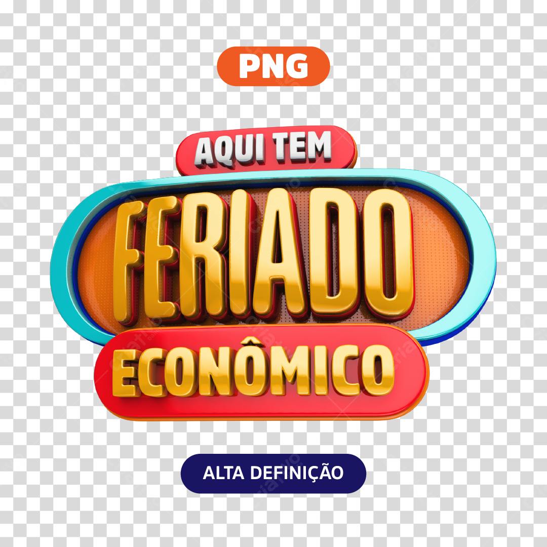 Banner Feriado Econômico PNG com fundo transparente
