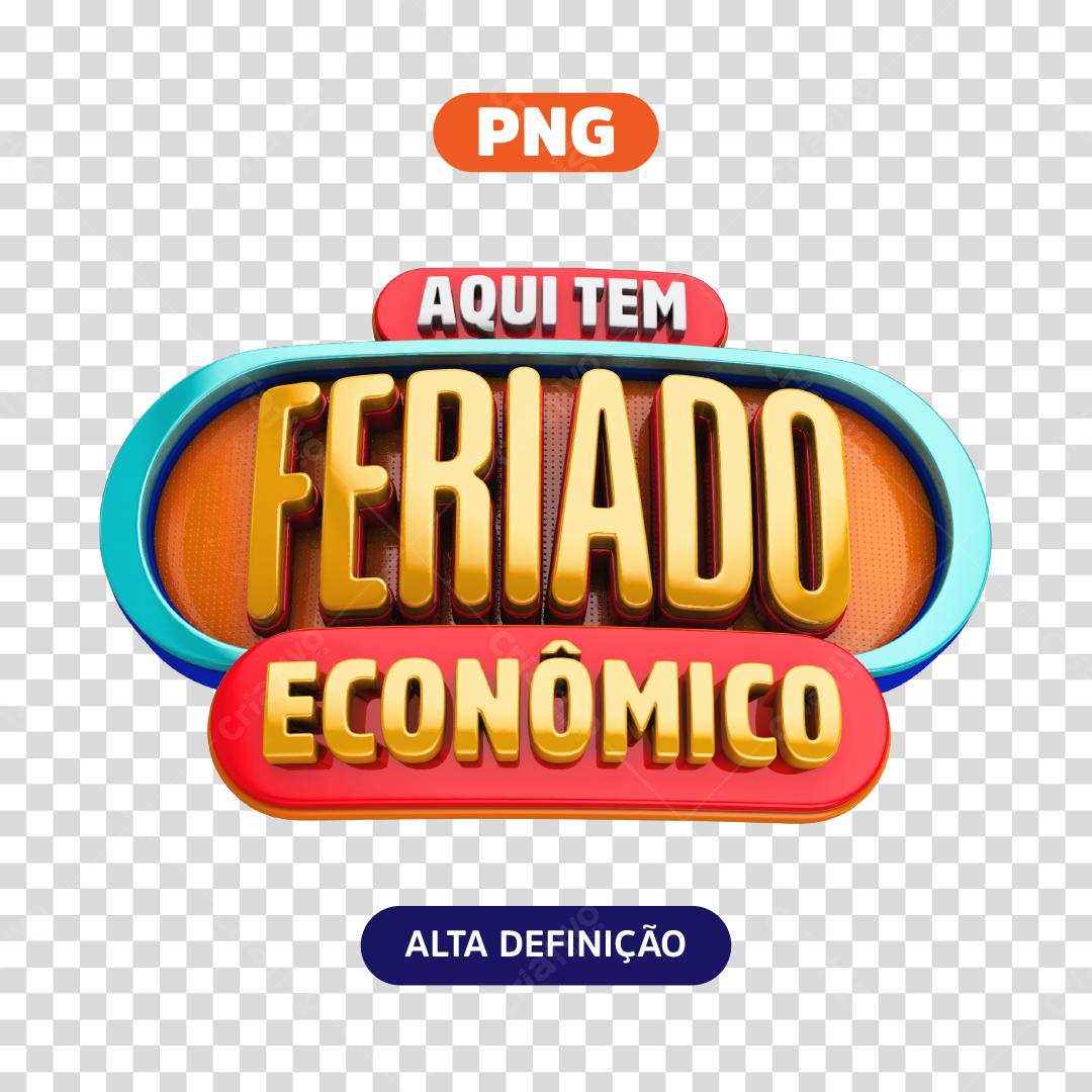 Banner Feriado Econômico PNG com fundo transparente