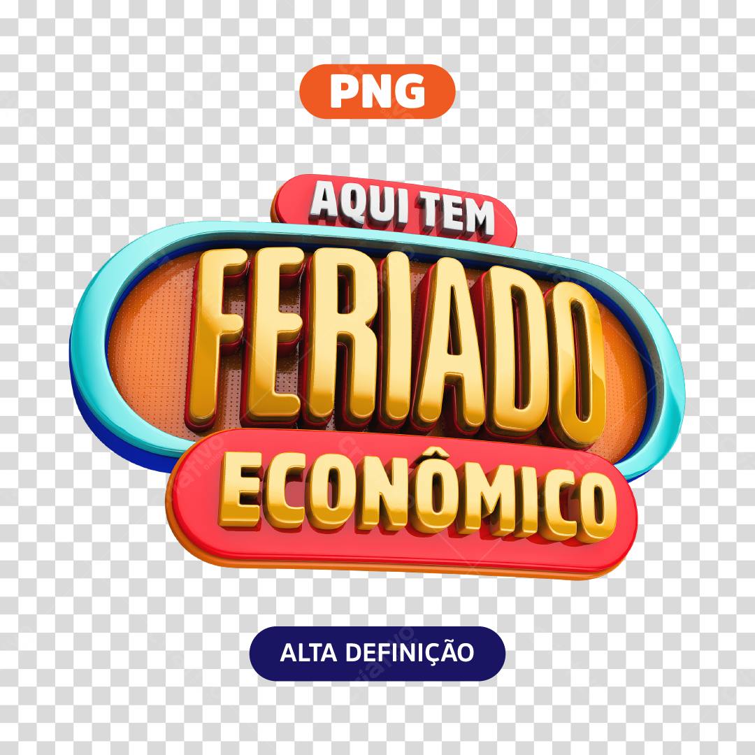 Banner Feriado Econômico PNG com fundo transparente