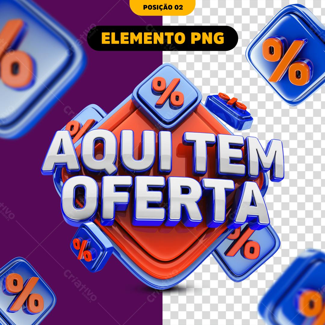 Banner promocional Aqui Tem Oferta PNG com fundo transparente