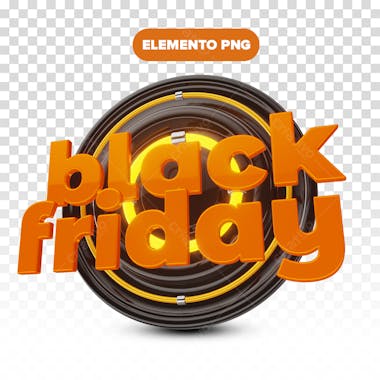 Selo black friday preto e laranja 01