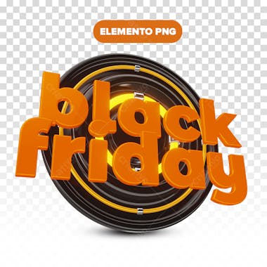 Selo black friday preto e laranja 02