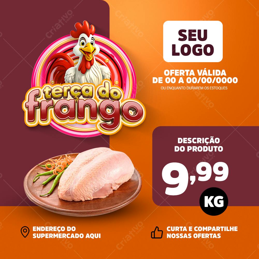 Flyer Terça do Frango PSD Editável