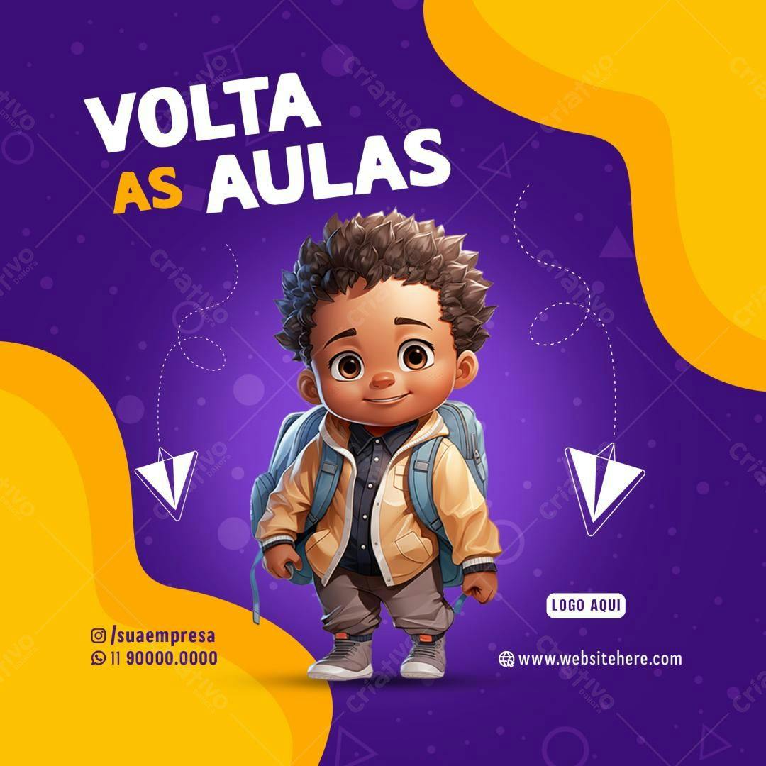 Banner Volta às Aulas PSD Editável