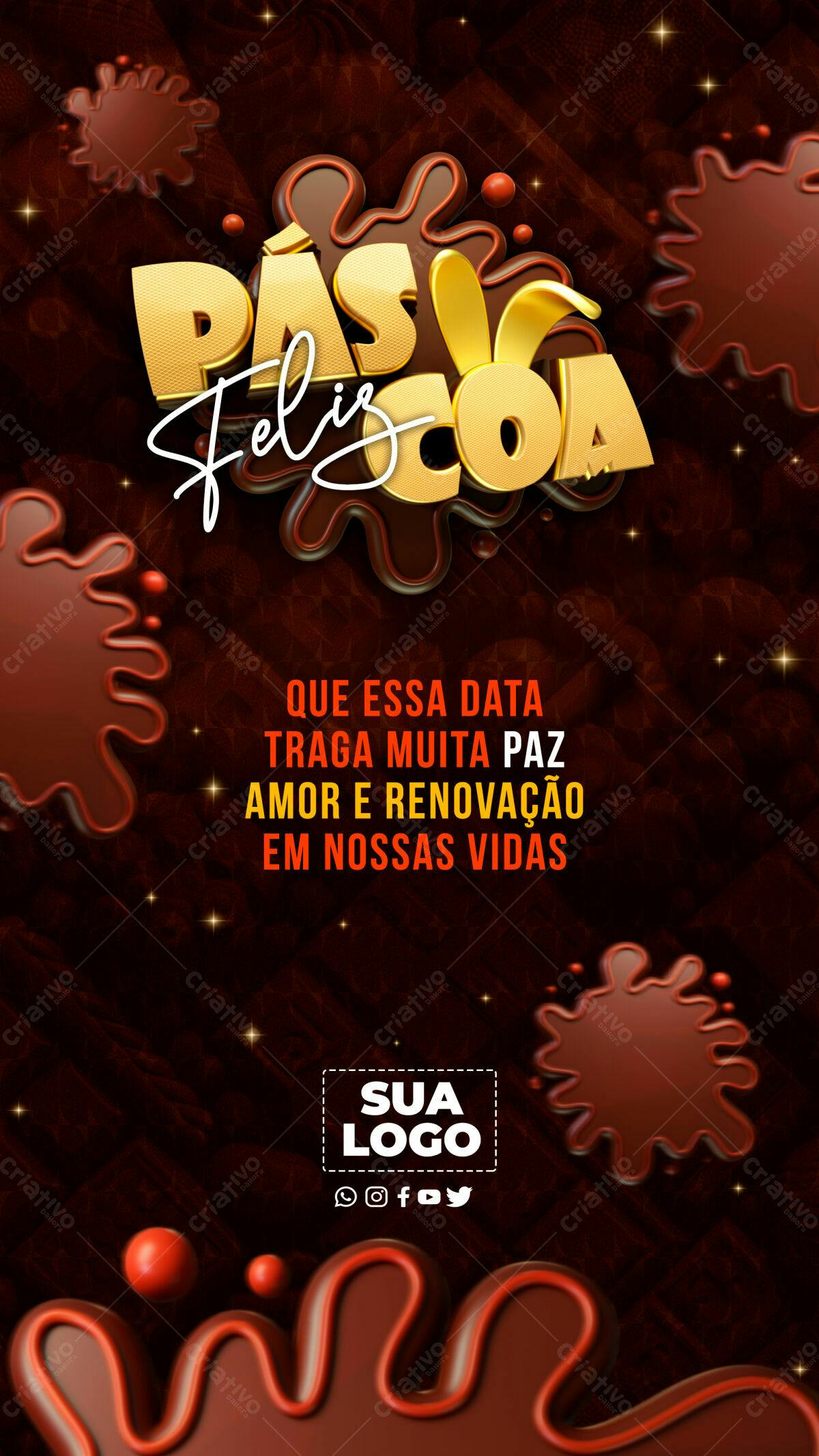 Flyer Páscoa PSD Editável