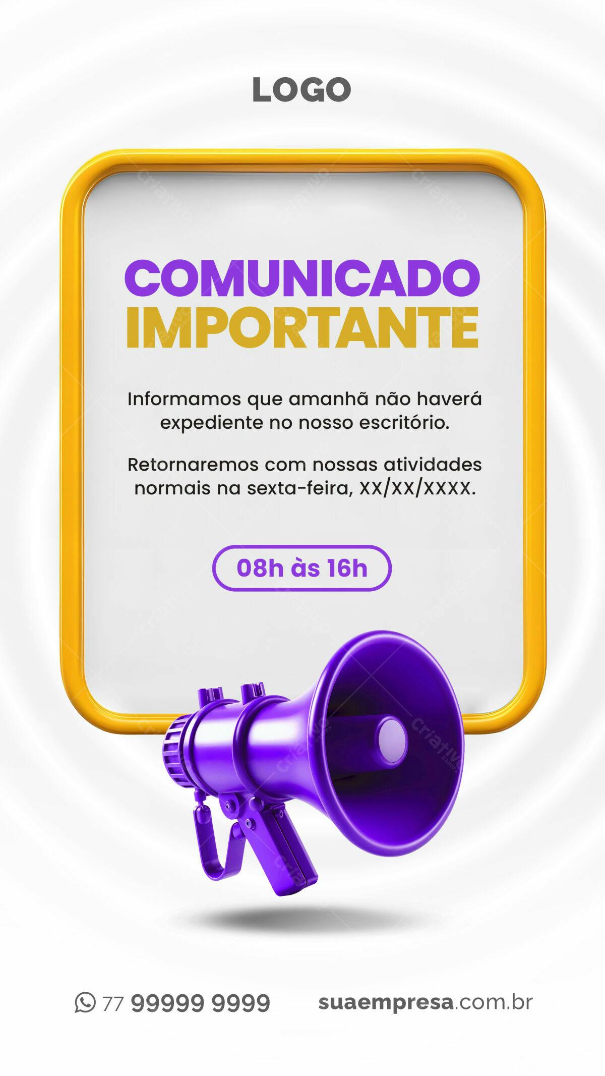 Comunicado Importante PSD Editável