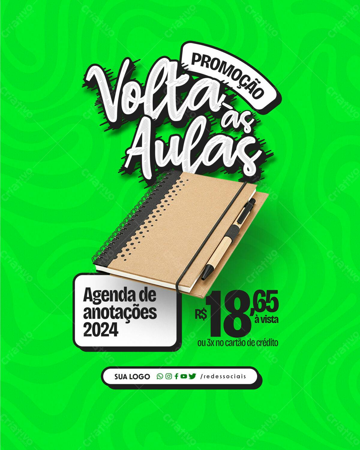 Flyer Volta às Aulas PSD Editável