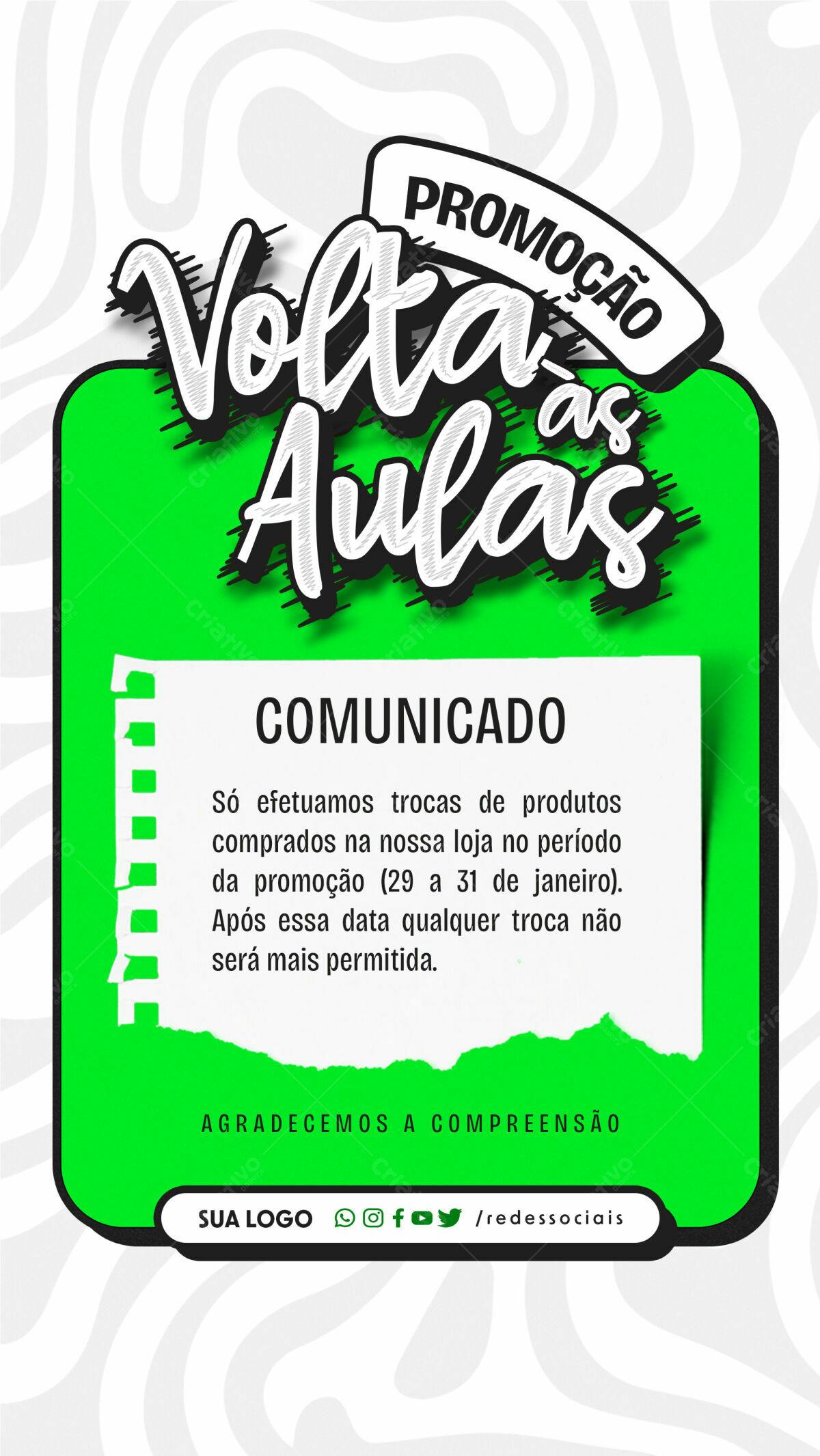 Flyer Volta às Aulas PSD Editável
