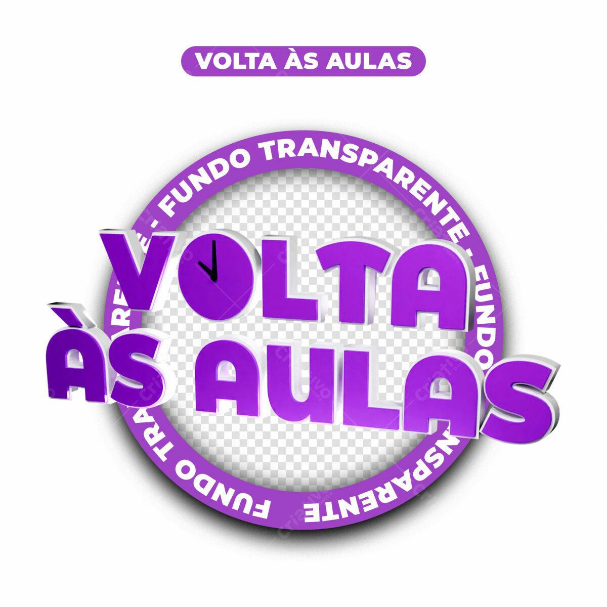 Circular PSD para Volta às Aulas PSD Editável