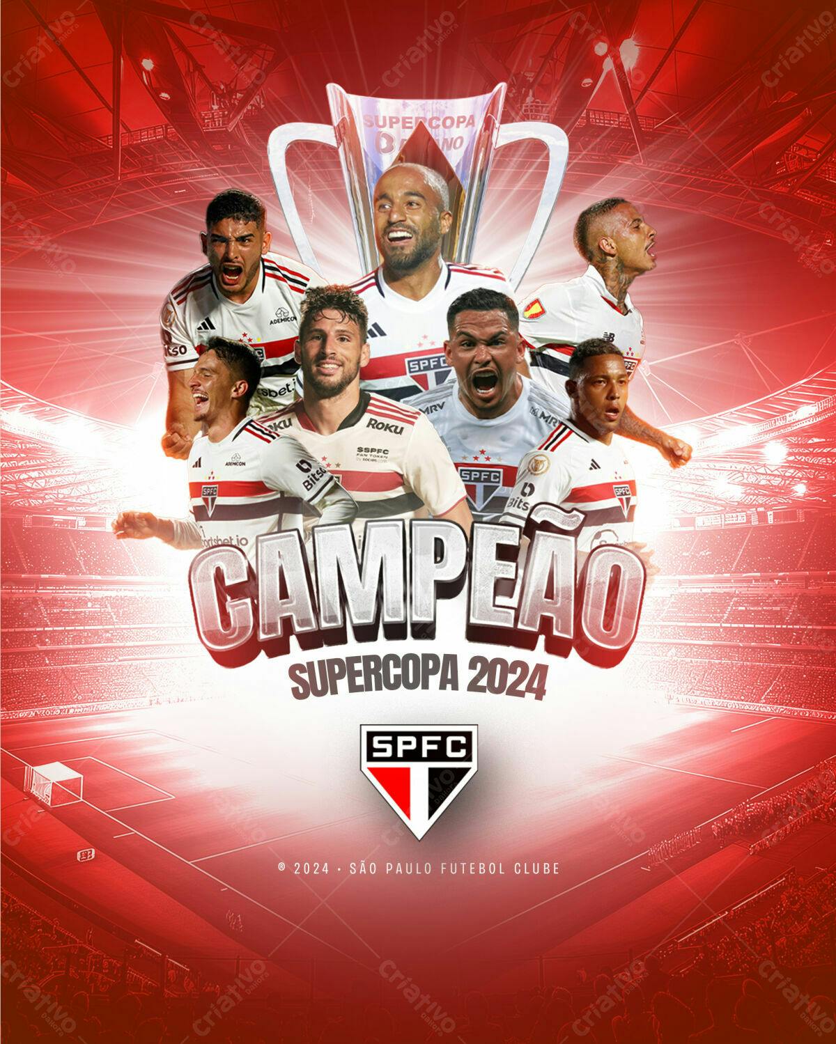 Poster Supercopa 2024 São Paulo FC PSD Editável